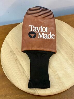 TaylorMade BRNR Mini Driver Headcover Brown Copper Leather Golf Club Cover Retro